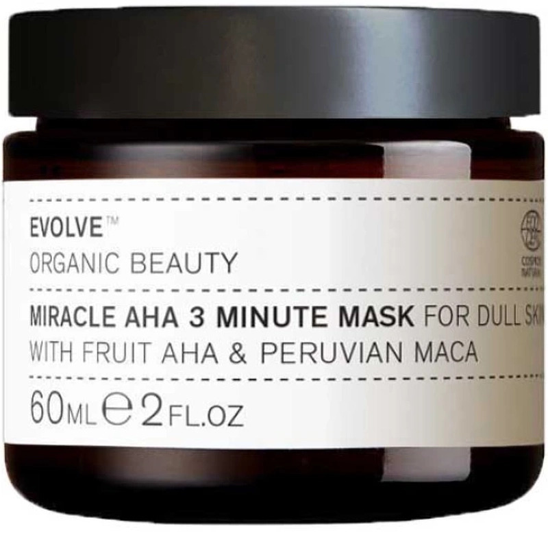 Se Evolve Organic Beauty Miracle AHA 3 Minute Mask 60 ml. hos NiceHair.dk