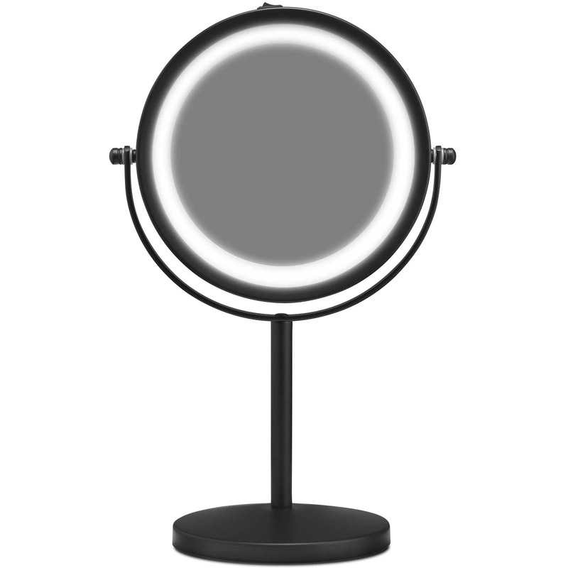 Gillian Jones Table Mirror With Led Light & X10 Magnification Black