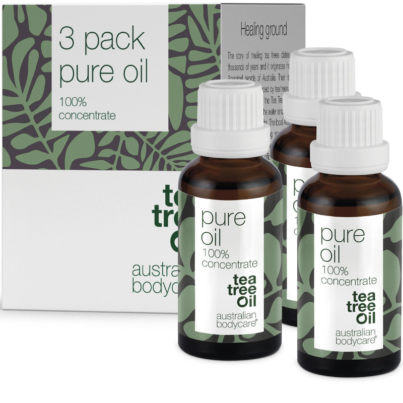 3 stk. XL 30 ml Tea Tree Oil til hudproblemer â 3-pak med 100% koncentreret og ufortyndet Tea Tree Oil fra Australien