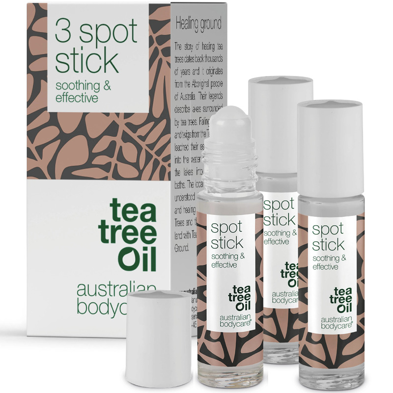 3 stk. Spot Stick til bumser og uren hud â Effektiv mod bumser, uren hud og hudorme - Tea Tree Oil
