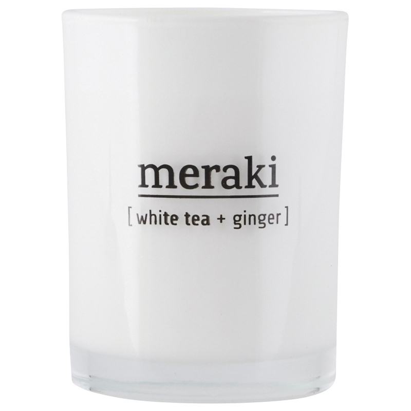Meraki Scented Candle 8 x 10,5 cm - White Tea & Ginger thumbnail