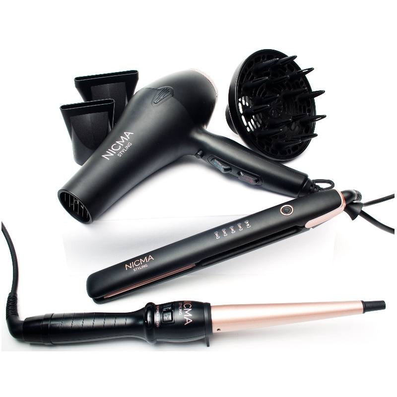 NICMA Hair Dryer + Curling Wand + Hair Straightener (Limited Edition)