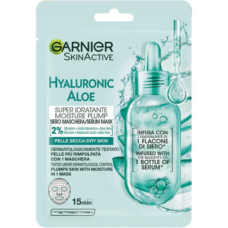 Garnier Skinactive Hyaluronic Aloe Super Idratante Moisture Plump Serum Sheet Mask