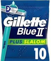 Gillette Blue II Plus Slalom Single Razor 10 Pieces