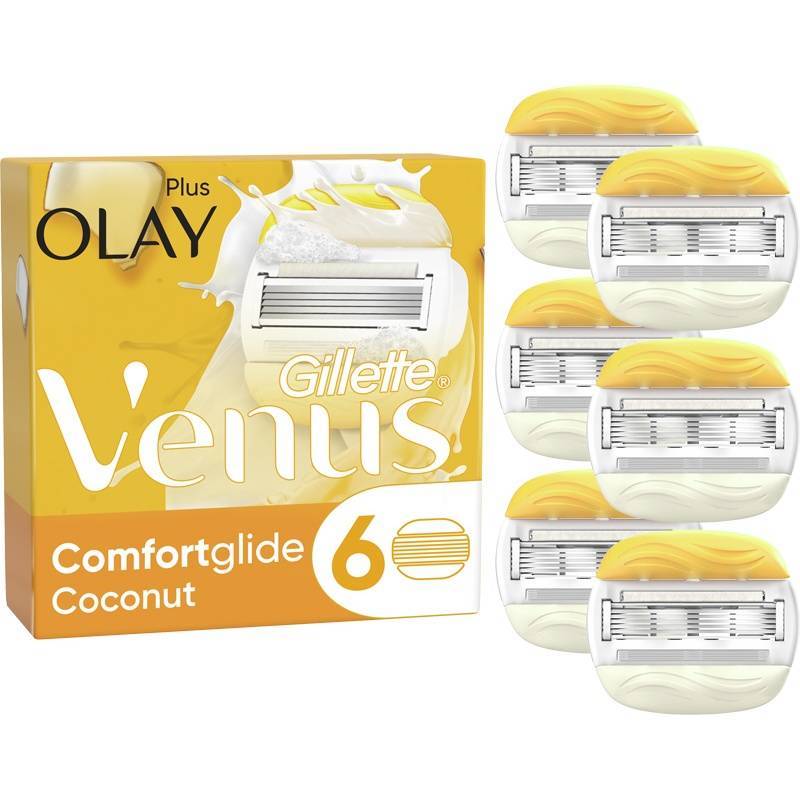 Gillette Venus Comfortglide Coconut With Olay Blades 6 Pieces thumbnail