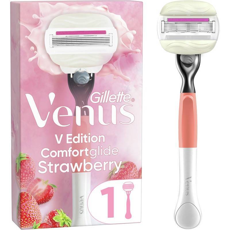 Gillette Venus V Edition Comfortglide Strawberry Manual Razor thumbnail