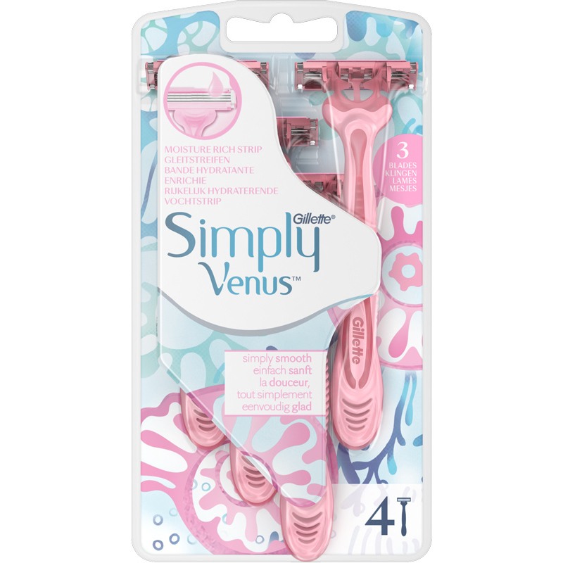 Gillette Simply Venus Single Razor 4 Pieces thumbnail