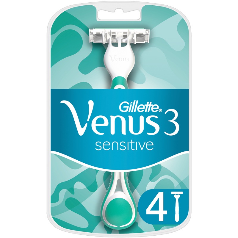 Gillette Venus 3 Sensitive Single Razor 4 Pieces thumbnail
