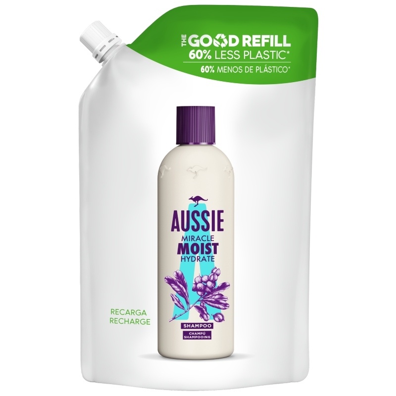 Billede af Aussie Miracle Moist Shampoo Refill 480 ml