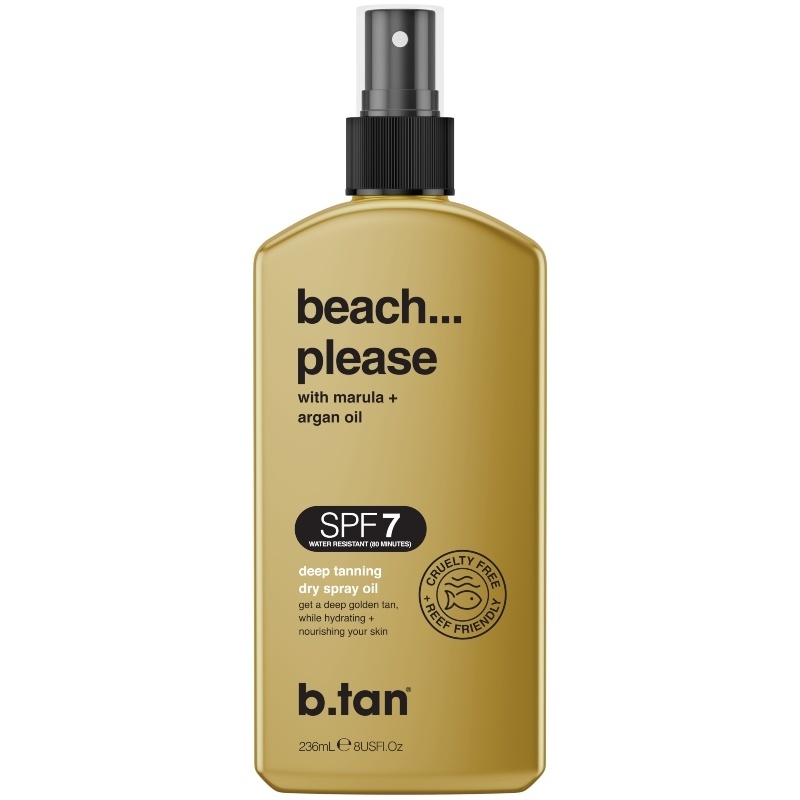 Billede af b.tan Beach Pleaseâ¦ SPF7 Tanning Oil Spray 236 ml
