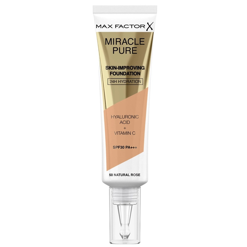 Se Max Factor Miracle Pure Skin-Improving Foundation 30 ml - 50 Natural Rose hos NiceHair.dk