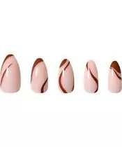 DUFFBEAUTY Reusable Press-On Manicure Nails - Cappuccino Swirl