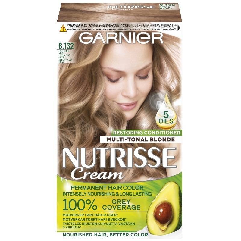 Uskyld Forstærke tæt Garnier Nutrisse Cream 8.132 Light Blonde - Effektiv - Nicehair.dk