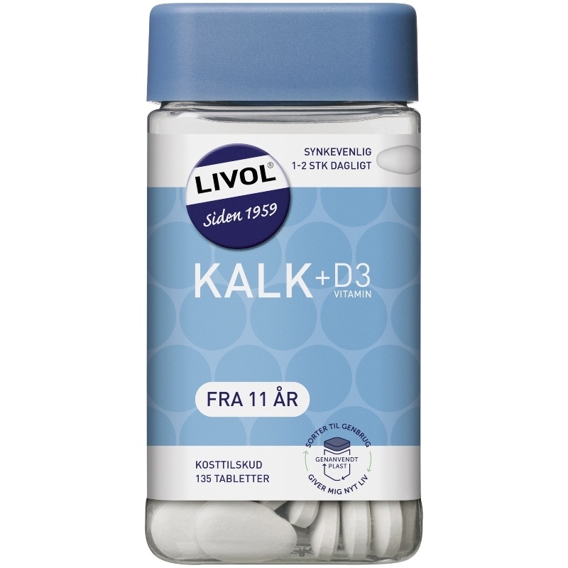 Livol Kalk + D3 vitamin 225 Pieces thumbnail