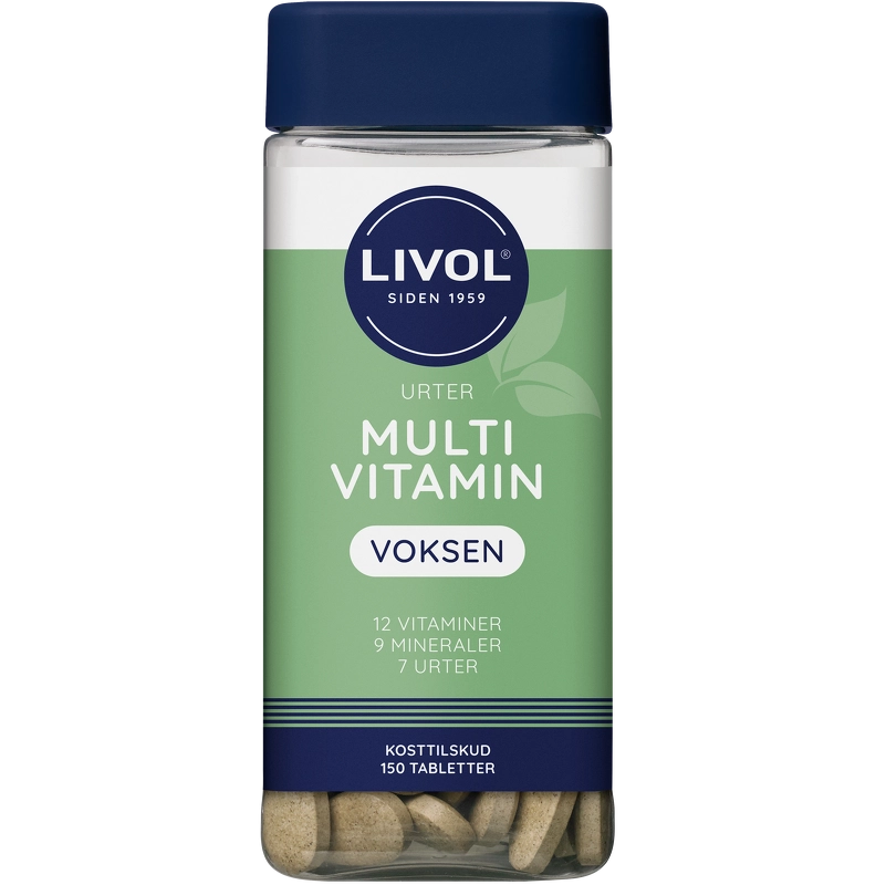Livol Multivitamin m.urter - 150 tabletter
