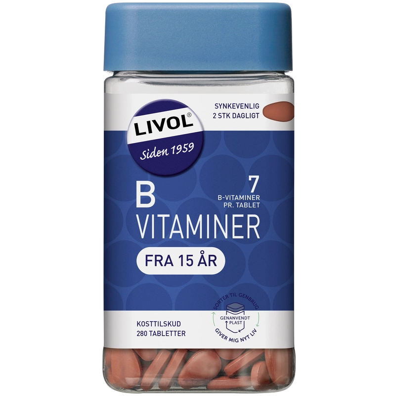 Se Livol B-vitamin 280 Pieces hos NiceHair.dk