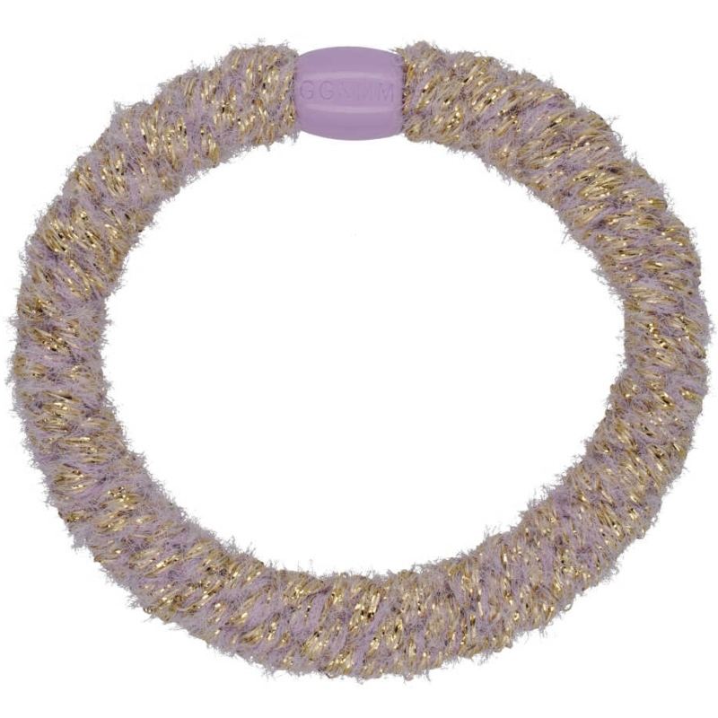 By Stær BRAIDED Hairtie - Fluffy Light Purle/Gold thumbnail