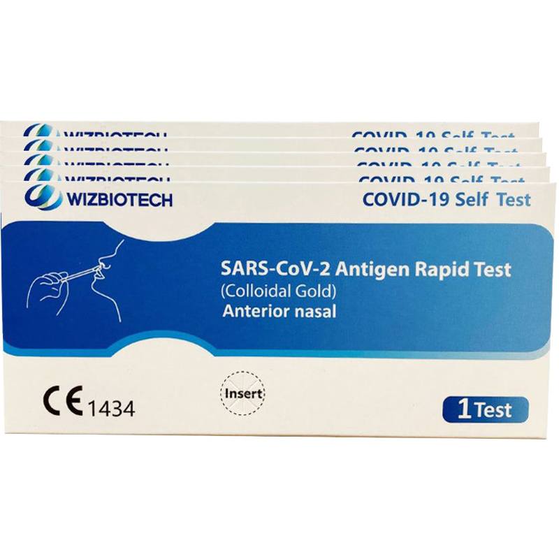 5 x WizBiotech SARS-CoV-2 Antigen Hjemmetest thumbnail