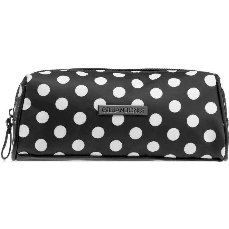 Gillian Jones Makeup Bag Small - Black With White Dots 10624 (Limited Edition) thumbnail