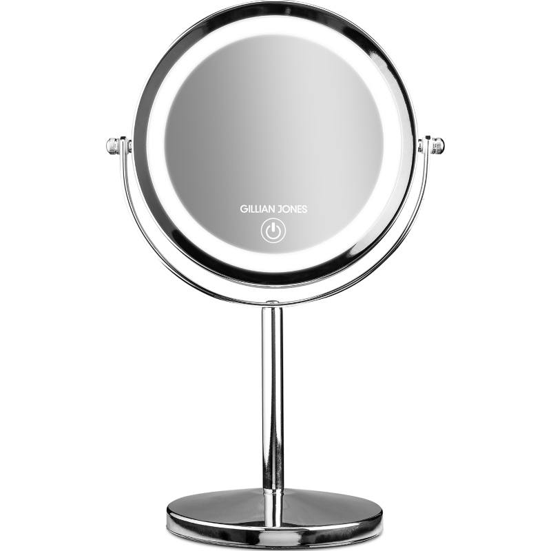 10: Gillian Jones Stand LED Light Mirror With Touch x10 -Silver 10383-81