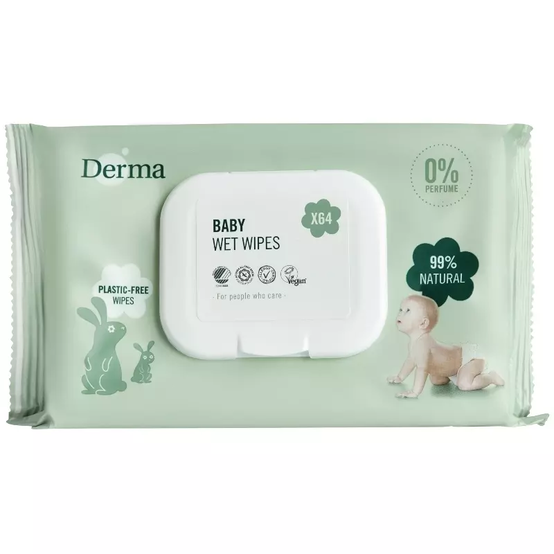 Derma Baby Wet Wipes 64 Pieces thumbnail