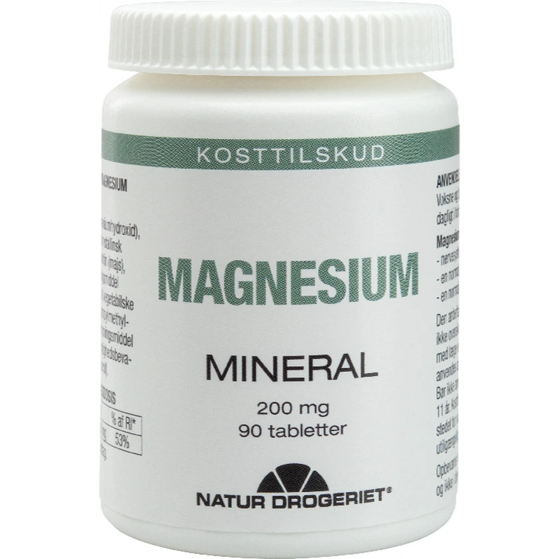 Natur Drogeriet Magnesium 200 mg (90 stk.) - Kosttilskud