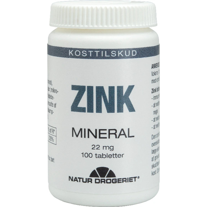 Natur Drogeriet Zink 22 mg (100 stk.) - Kosttilskud