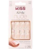 Kiss Salon Acrylic Nude French Nails - KAN01
