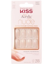 Kiss Salon Acrylic Nude French Nails - KAN02 