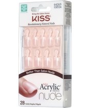 Kiss Salon Acrylic Nude French Nails - KAN04 