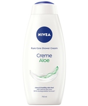 Nivea Pure Care Shower Cream 750 ml - Creme Aloe Vera