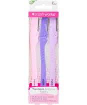 Brushworks Precision Eyebrow Razors 3 Pieces